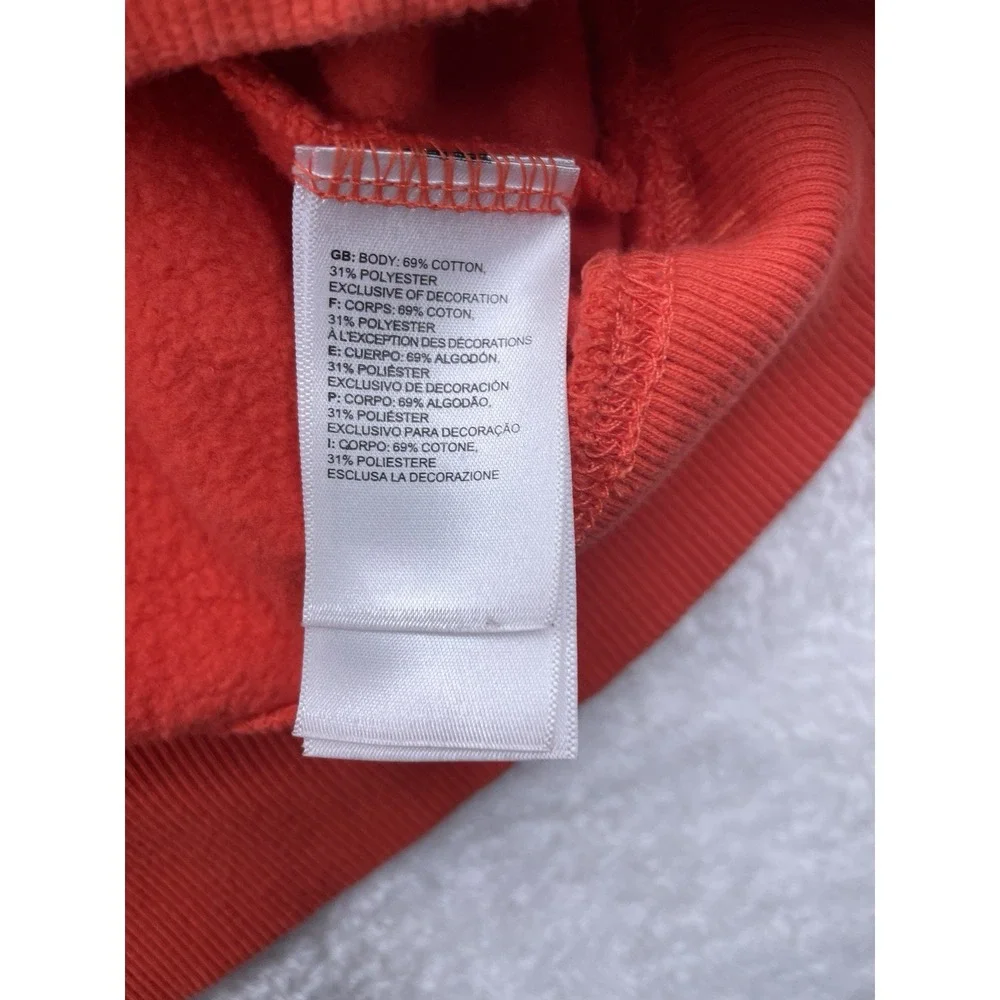 The North Face Mens Box Logo‎ Hoodie Sweatshirt Never Stop Exploring Orange Sz L